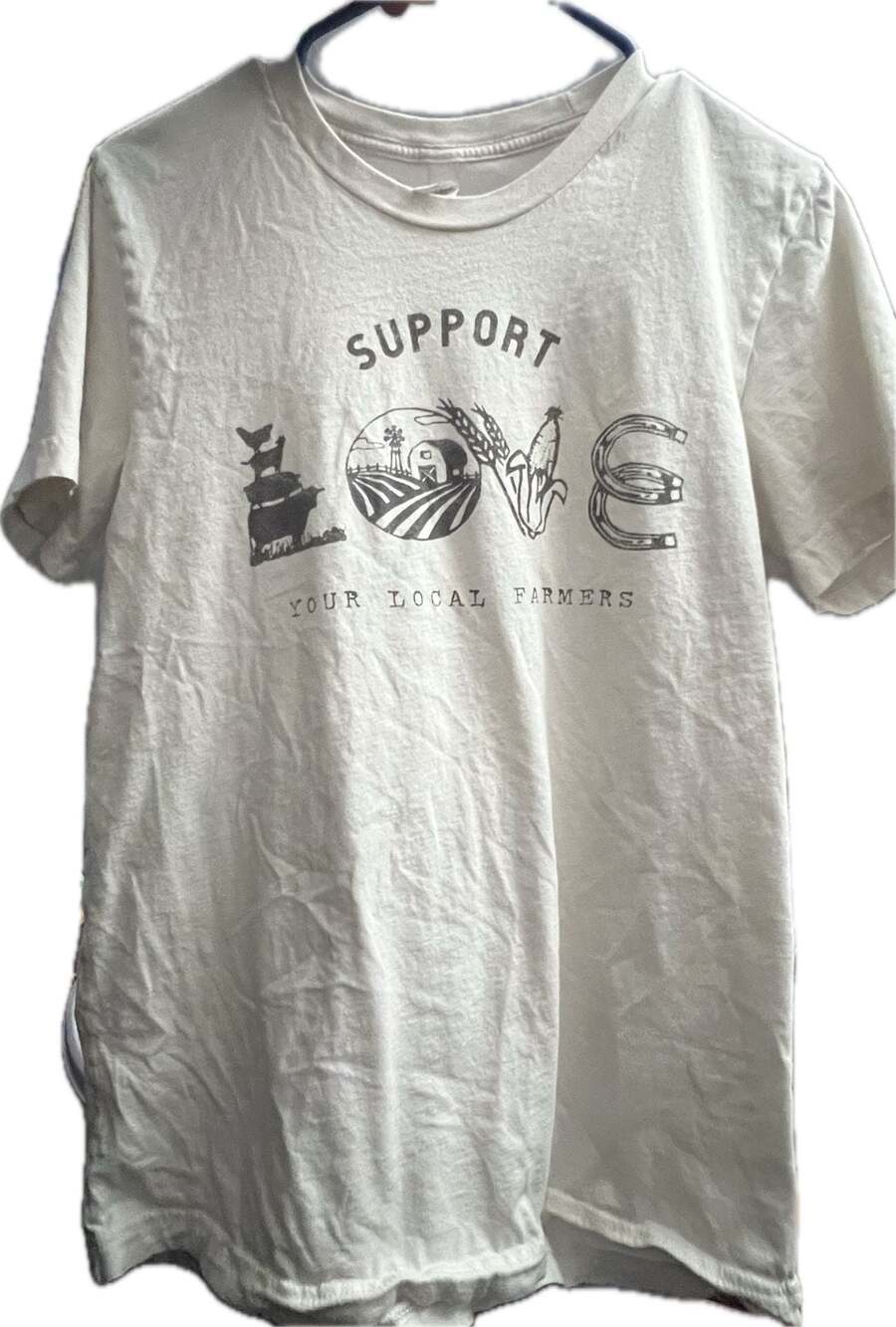 Bella+Canvas Support Your Local Farmers Graphic T-Shirt Size M